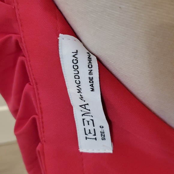 Ileena for MacDuggal ruched Strapless dark Pink mini Dress Size 0 new with tags - Picture 6 of 9